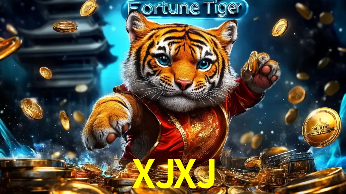 Imagem promocional do jogo de slot Fortune Tiger, com um tigre majestoso em traje tradicional cercado por uma fortuna em moedas de ouro, disponível agora no cassino XJXJ.