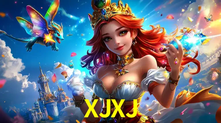 A princesa de um reino de fantasia mágico, com seu pequeno dragão, apresentando um mundo de prêmios encantados nos jogos de caça-níqueis do cassino XJXJ.